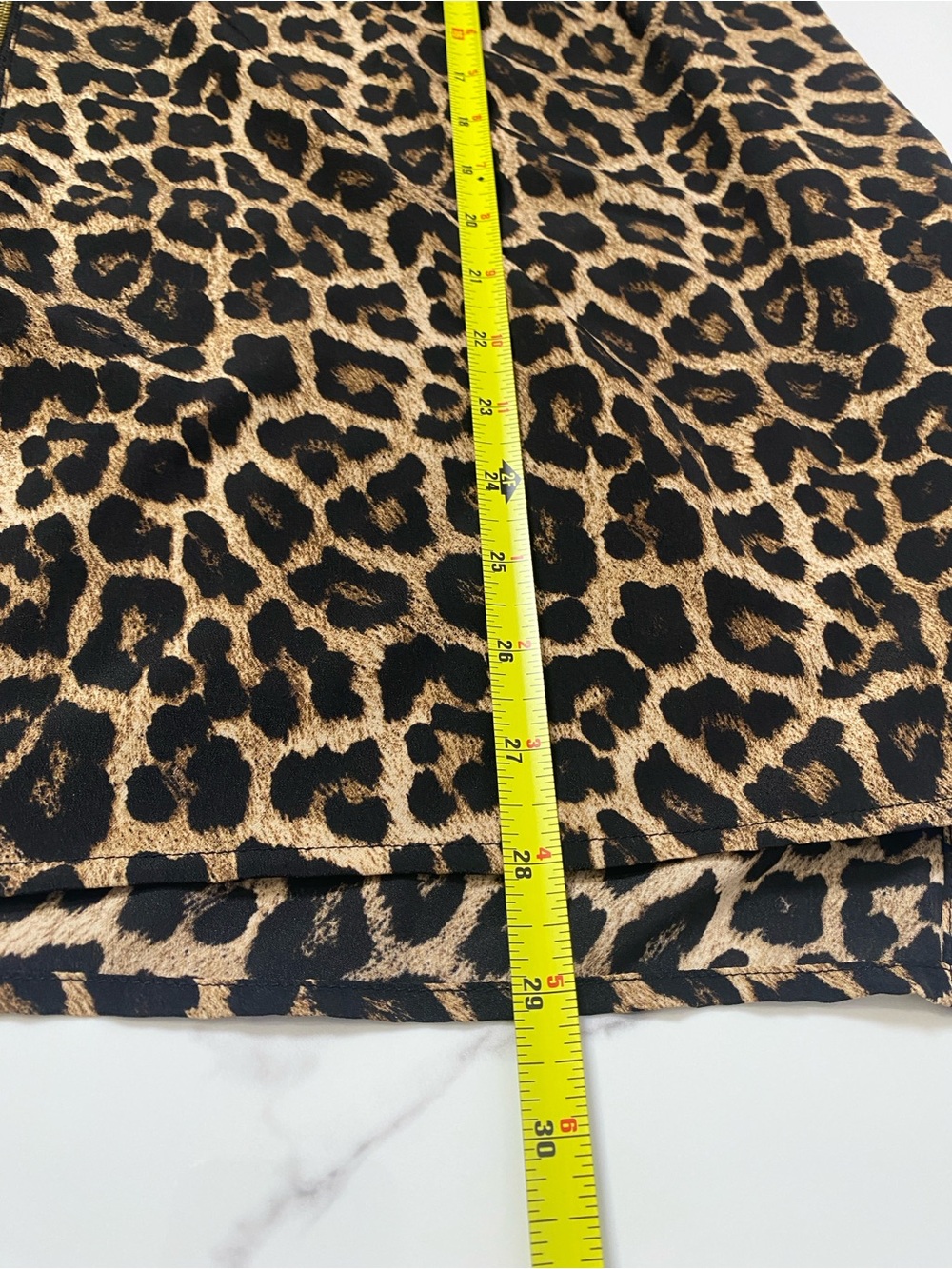 Michael Kors Plus Size 2X Brown Leopard Print Rolltab Sleeve Shirt Blouse Zip-up - Picture 9 of 9